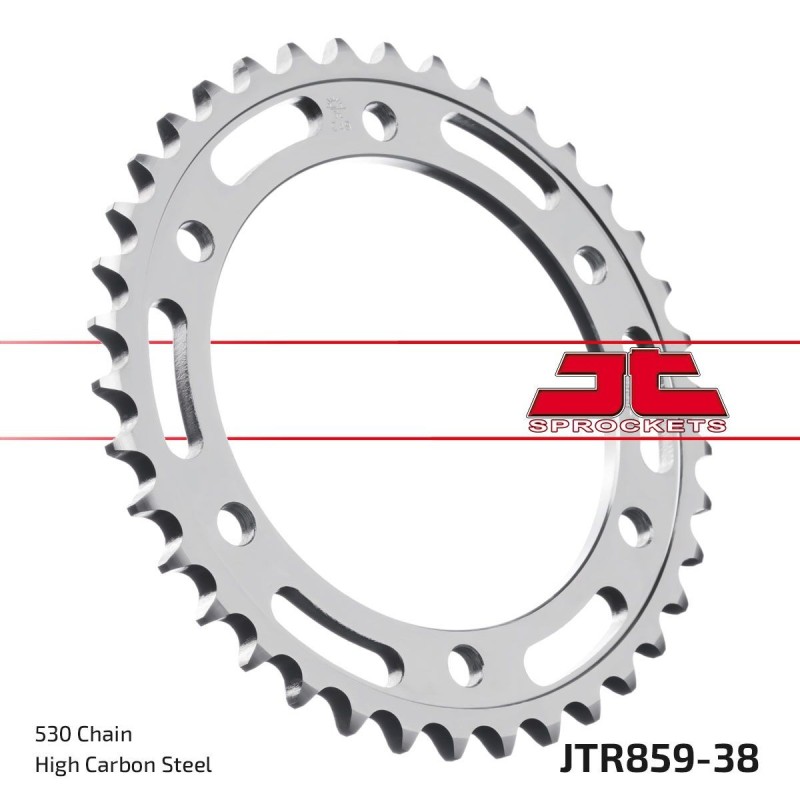 Couronne JT SPROCKETS JTR859 ZBK 38 dents - pas de 50 acier carbone C49 Couronne JT SPROCKETS JTR859 ZBK 38 dents - pas de 50 acier carbone C49