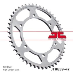 Couronne JT SPROCKETS JTR859 ZBK 47 dents - pas de 50 acier carbone C49