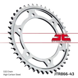 Couronne JT SPROCKETS JTR866 43 dents - pas de 532 acier carbone C49