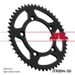 Couronne JT SPROCKETS JTR894 ZBK 50 dents - pas de 420 acier carbone C49 Noir