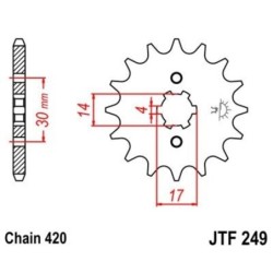 Pignon de transmission JT SPROCKETS JTF249 15 dents - pas de 420