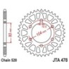 Couronne JT SPROCKETS aluminium ultra-light anti-boue 478 - 43 dents pas de 520
