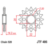 Pignon JT SPROCKETS acier anti-bruit 406 - 15 dents pas de 520