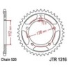 Couronne JT SPROCKETS JTR1316 39 dents - pas de 420 acier carbone C49