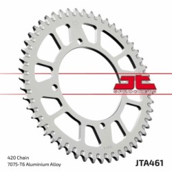 Couronne JT SPROCKETS aluminium ultra-light anti-boue 461 - 52 dents pas de 520