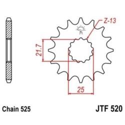 Pignon de transmission JT SPROCKETS JTF520 15 dents - pas de 525