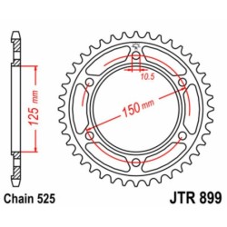 Couronne JT SPROCKETS JTR899 42 dents - pas de 525