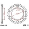 Couronne JT SPROCKETS JTR25 60 dents - pas de 428 acier carbone C49