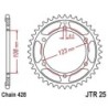Couronne JT SPROCKETS acier standard 25 - 58 dents pas de 428