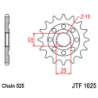 Pignon JT SPROCKETS acier standard 1025 - 15 dents pas de 525