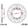 Couronne JT SPROCKETS JTR805 50 dents - pas de 428 acier carbone C49