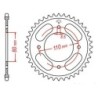 Couronne JT SPROCKETS acier standard 1219 - 41 dents pas de 428