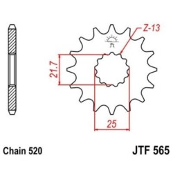 Pignon de transmission JT SPROCKETS JTF565 16 dents - pas de 520