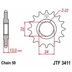 Pignon de transmission JT SPROCKETS JTF3411 16 dents - pas de 530