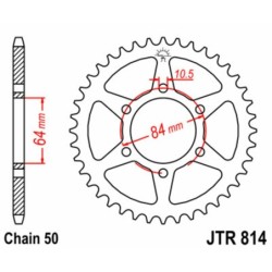 Couronne JT SPROCKETS acier standard 814 - 33 dents pas de 530