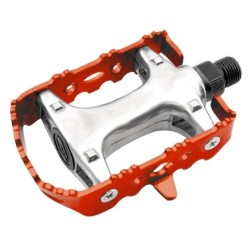 Pédales XERAMA VTT/Ville alu Axe CR-Mo - rouge