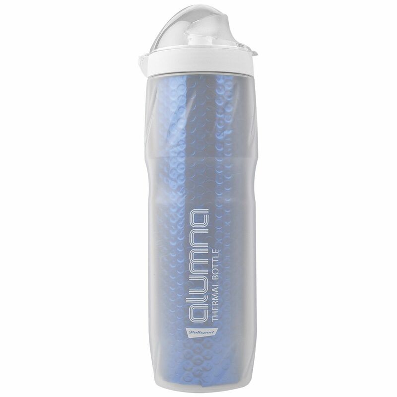 Bidon isotherme POLISPORT Alumna clair/bleu - 500ml Bidon isotherme POLISPORT Alumna clair/bleu - 500ml