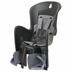 Siège enfant de vélo arrière POLISPORT Bilby Maxi CFS fixation porte-bagages - noir/gris foncé