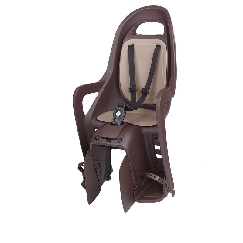Siège enfant de vélo arrière POLISPORT Groovy Maxi CFS fixation porte-bagages - brun foncé/brun Siège enfant de vélo arrière POLISPORT Groovy Maxi CFS fixation porte-bagages - brun foncé/brun