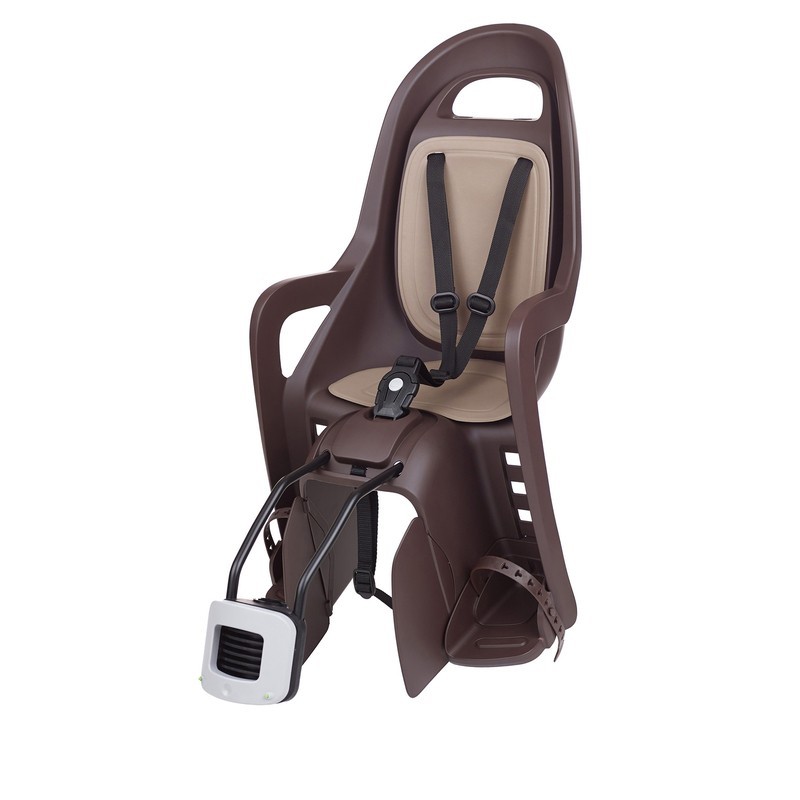 Siège enfant de vélo arrière POLISPORT Groovy Maxi FF fixation cadre - brun foncé/brun Siège enfant de vélo arrière POLISPORT Groovy Maxi FF fixation cadre - brun foncé/brun