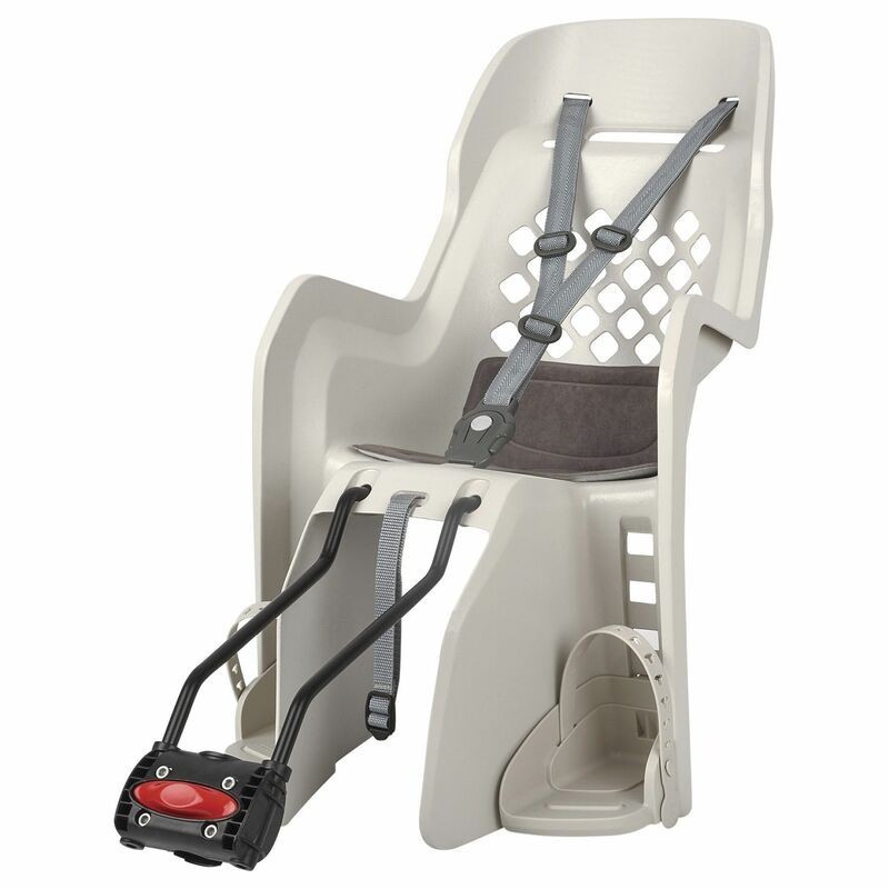 Siège enfant de vélo arrière POLISPORT Joy FF 29" fixation cadre - crème/gris foncé Siège enfant de vélo arrière POLISPORT Joy FF 29" fixation cadre - crème/gris foncé