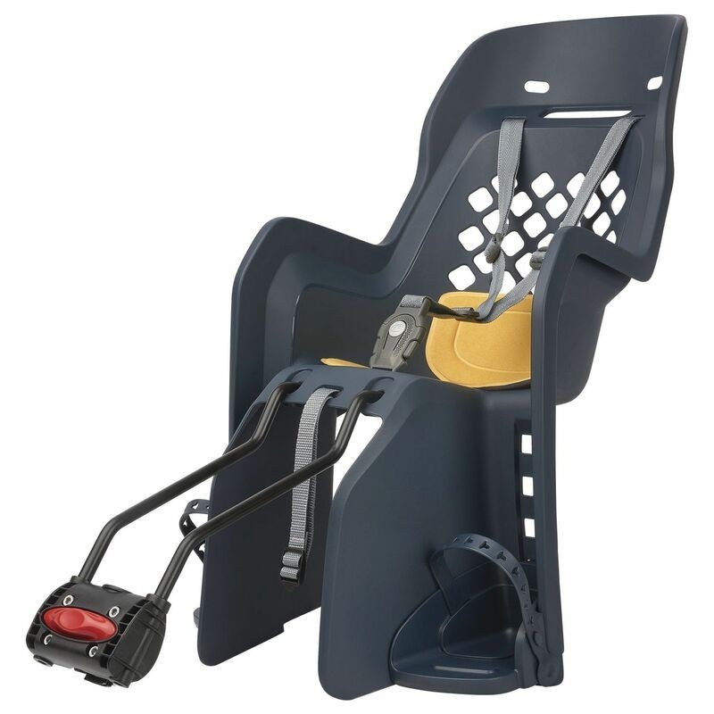 Siège enfant de vélo arrière POLISPORT Joy FF 29" fixation cadre - denim/jaune Siège enfant de vélo arrière POLISPORT Joy FF 29" fixation cadre - denim/jaune