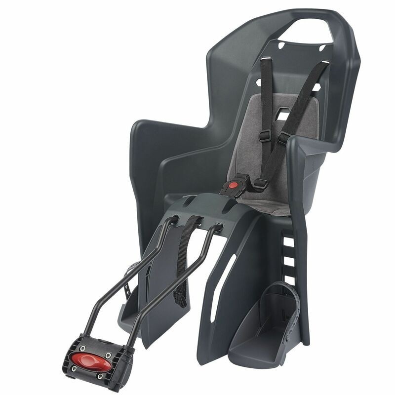 Siège enfant de vélo arrière POLISPORT Koolah 29" fixation cadre - gris foncé/argent Siège enfant de vélo arrière POLISPORT Koolah 29" fixation cadre - gris foncé/argent
