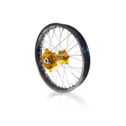 Roue complète "REX" 18 x 2,15 RMZ 250 / 450 07- cercle noir / moyeu or 25mm