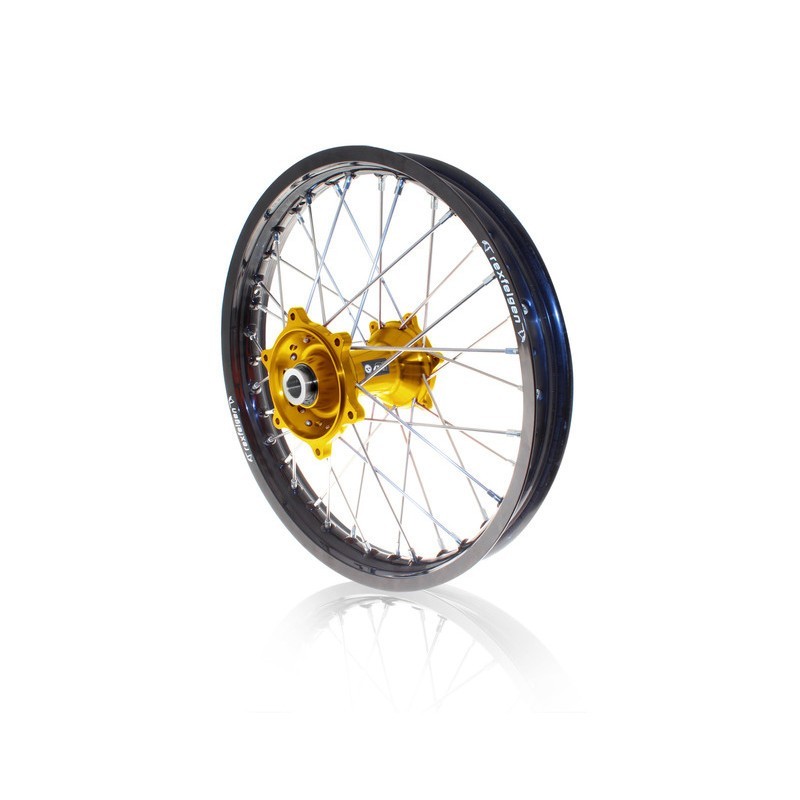 Roue complète "REX" 18 x 2,15 RMZ 250 / 450 07- cercle noir / moyeu or 25mm