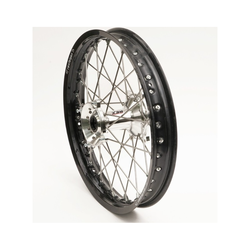 Roue complète "REX" Haan wheels18 x 2,15 RMZ 250 / 450 07- cercle noir / moyeu argent 25mm
