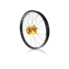 Roue complète REX Haan wheels 21 x 1,60 RMZ 250 / RMZ 450 05- cercle noir / moyeu or 22mm