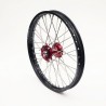 Roue complète "REX" 21 x 1,60 KTM EXC 16- / SX-F 15- / TC et FC 15- cercle noir / moyeu rouge 22mm