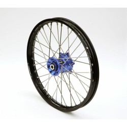 Roue complète REX Haan wheels 21 x 1,60 TE et FE 16-,TC et FC 15- cercle noir / moyeu bleu 22mm