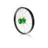 Roue complète REX Haan wheels 21 x 1,60 KX 125 / 250 / KXF 250 / 450 06- cercle noir / moyeu vert 20mm