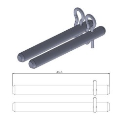 Axe de plaquettes de frein MOTO MASTER type origine