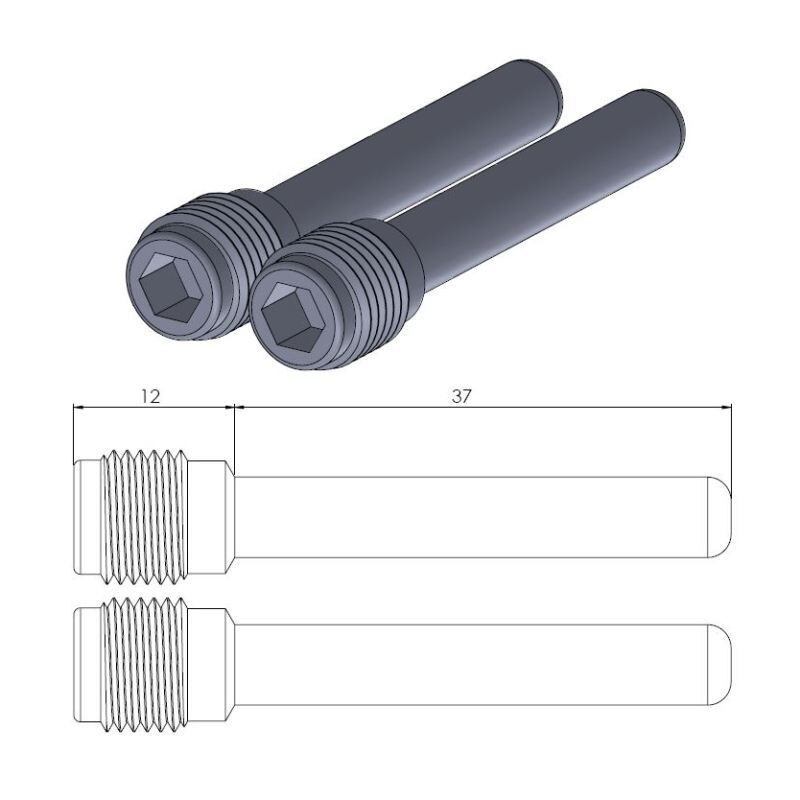 Axe de plaquettes de frein MOTO MASTER type origine Axe de plaquettes de frein MOTO MASTER type origine