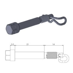 Axe de plaquettes de frein MOTO MASTER type origine