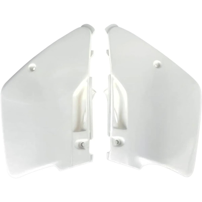 Paire de plaques latérales UFO 125 KX / 250 KX 1994 à 1998 Blanc Paire de plaques latérales UFO 125 KX / 250 KX 1994 à 1998 Blanc