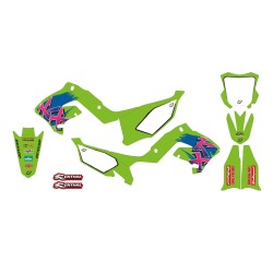 Kit deco BLACKBIRD Retro restyle polisport - Kawasaki 125 KX / 250 KX