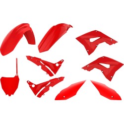 Kit plastiques Polisport 125 CR / 250 CR 2002 à 2007 Restyle couleur rouge