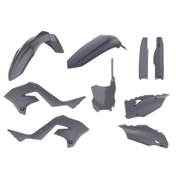 Kit plastiques Polisport 125 KX / 250 KX 2003 à 2008 Restyle couleur gris