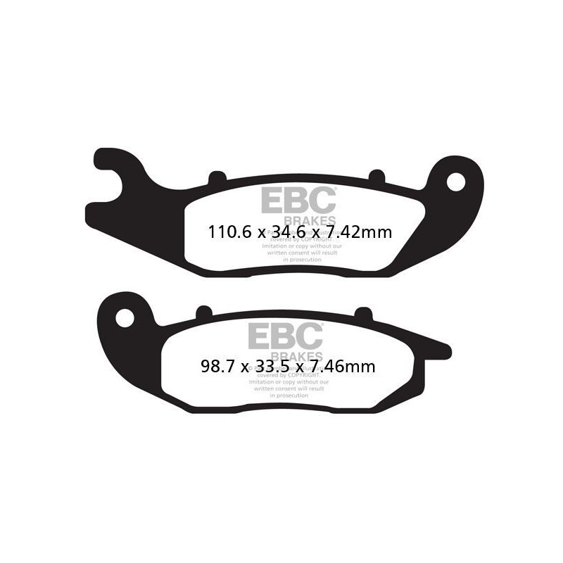 Plaquettes de Frein EBC Avant Tout terrain Carbon "X" 465TT