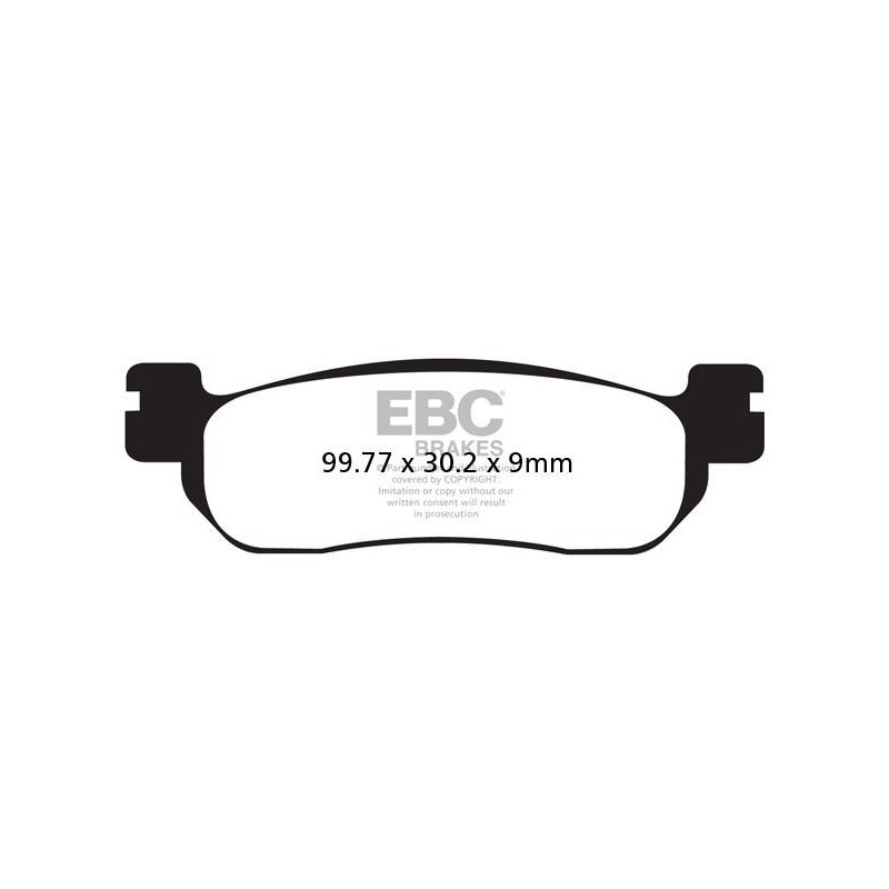 Plaquettes de Frein EBC Arrière Tout terrain Carbon "X" 275TT