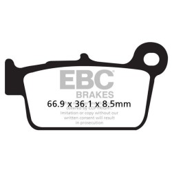 Plaquettes de Frein EBC Arrière Tout terrain Carbon "X" 367/2TT