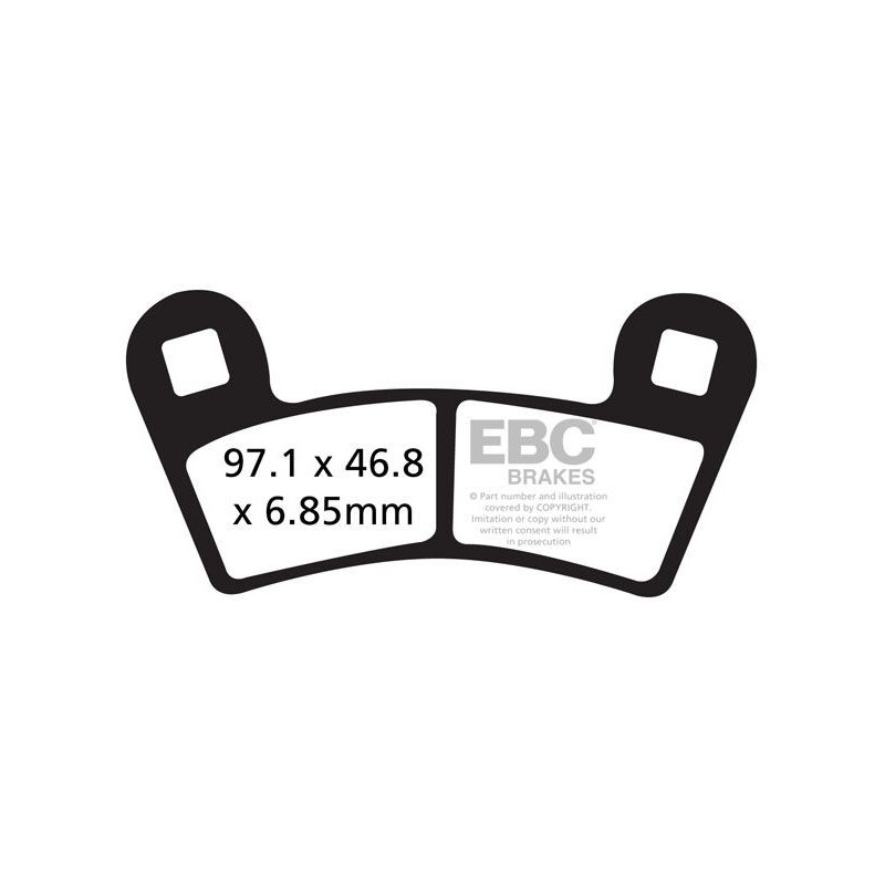 Plaquettes de Frein EBC Arrière Tout terrain Carbon "X" 456TT