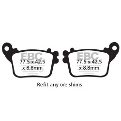 Plaquettes de Frein EBC Arrière Semi-Sintérisées 436V