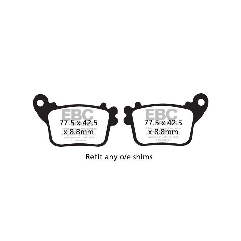 Plaquettes de Frein EBC Arrière Semi-Sintérisées 436V