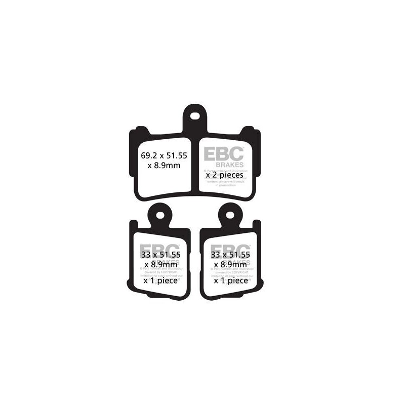 Plaquettes de Frein EBC Avant métal fritté "FA-HH" 499/4