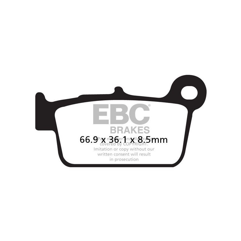 Plaquettes de Frein EBC Arrière Métal fritée "R" 367/2R