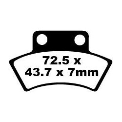Plaquettes de Frein EBC Arrière Tout terrain Carbon "X" 232TT
